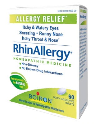 Boiron RhinAllergy® -- 60 Quick Dissolving Tab | Vitacost.com/blog