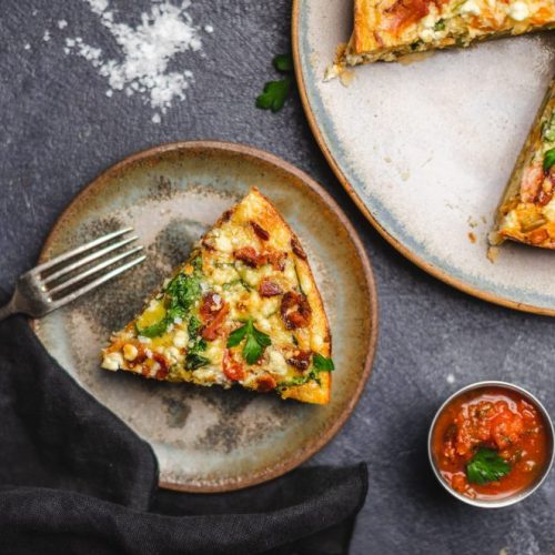 Top View Slice of Quiche on Plate | Vitacost Blog