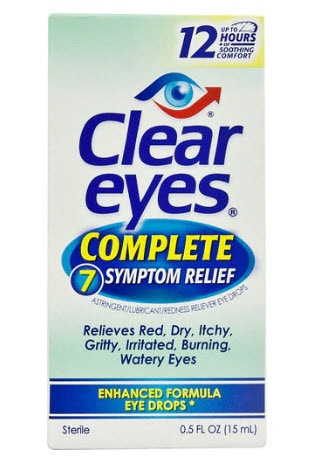 Clear Eyes Complete 7 Symptom Relief Eye Drops | Vitacost.com/blog
