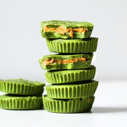 Vegan & Paleo Matcha White Chocolate Nut Butter Cups | Vitacost.com/Blog
