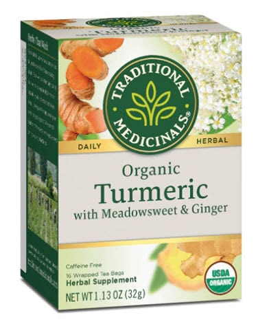 Traditional Medicinals Organic Turmeric Turmeric with Meadowsweet & Ginger | Vitacost.com/blog