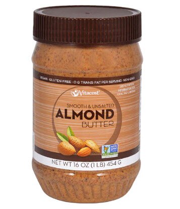 Vitacost Smooth & Unsalted Almond Butter - Gluten Free and Non-GMO | Vitacost.com/blog