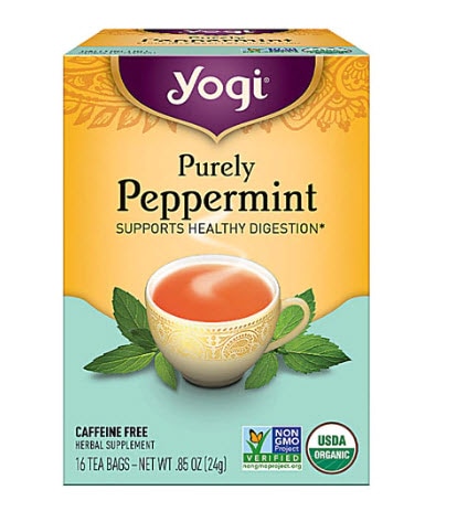 Yogi Organic Herbal Tea Caffeine Free Purely Peppermint | Vitacost.com/blog