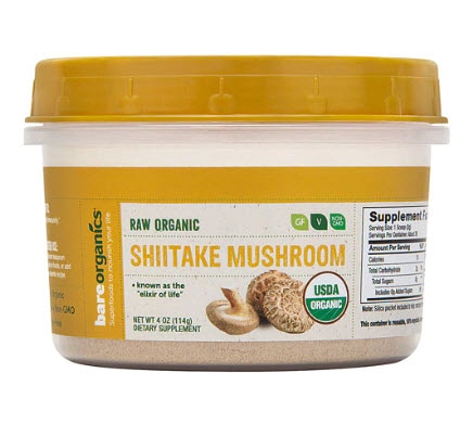 BareOrganics Mushroom Powder - Shiitake | Vitacost.com/blog