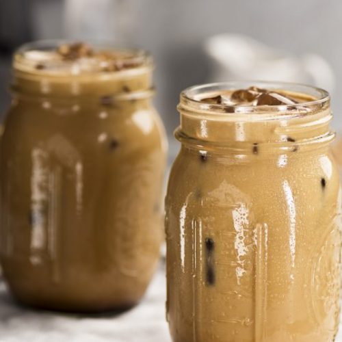 Mason Jars Filled With Iced Cold Brew Coffee Smoothie | Vitacost Blog
