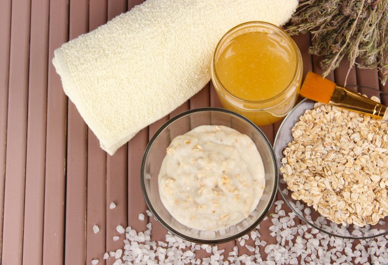 Top View Oats and Honey Next to Mask in Bowl | Vitacost Blog