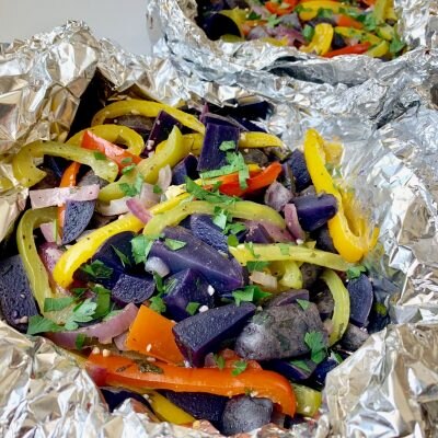 Opened Foil Packet with Colorful Veggies | Vitacost Blog