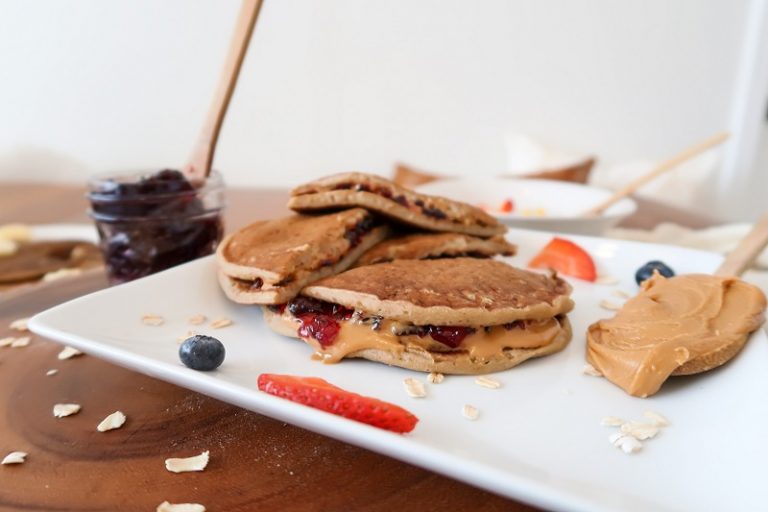 PB&J Pancake Sandwiches