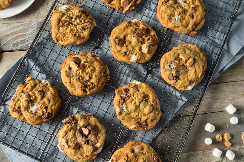 S'mores Cookies on Wire Cooling Rack | Vitacost.com/blog