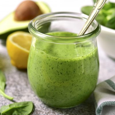 Lemon-Avocado Moringa Dressing in Clear Jar | Vitacost Blog