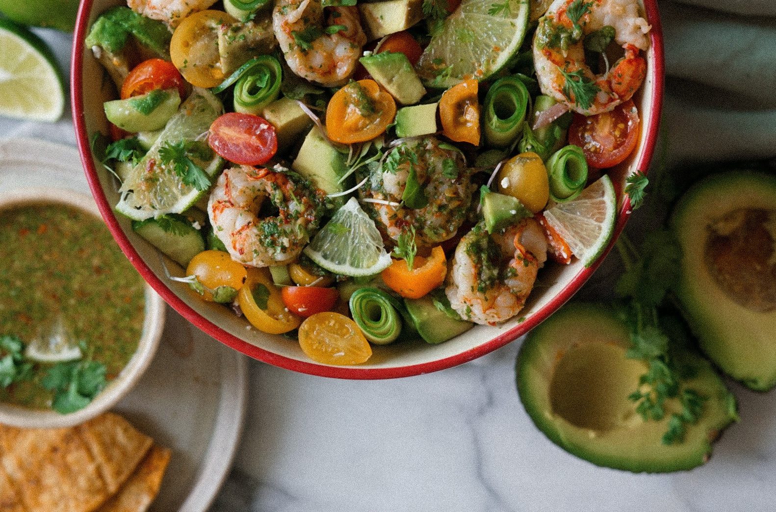 Spicy Cilantro-Lime Shrimp Bowl