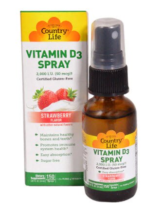 Country Life Vitamin D3 Spray Strawberry Country Life Vitamin D3 Spray Strawberry | Vitacost.com/blog