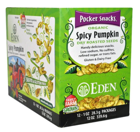  Eden Foods Spicy Pumpkin Seeds Pocket Snacks | Vitacost.com/blog