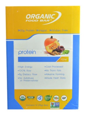 Organic Food Bar Protein Bar Pumpkin | Vitacost.com/blog