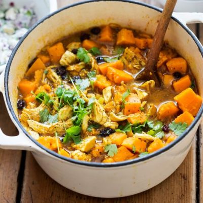 Sweet Potato & Chicken Stew in Large Stockpot