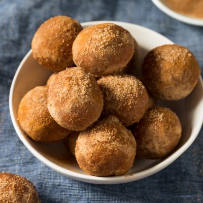 Bowl of Cinnamon-Sugar Coated Donut Holes | Vitacost Blog