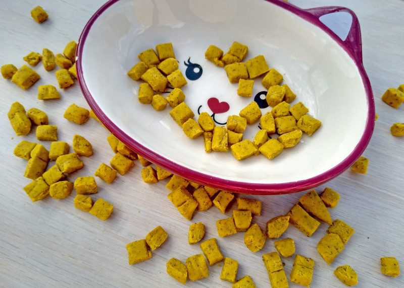 Hairball Control Cat Treats Treats Scattered In & Around Cat Bowl | Vitacost Blog
