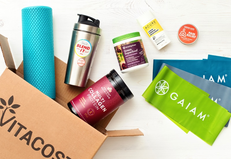 Fitness Gifts Coming Out of Vitacost Box | Vitacost.com/Blog