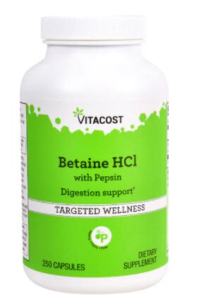 Vitacost Betaine HCl with Pepsin  Vitacost Betaine HCl with Pepsin | Vitacost.com/blog