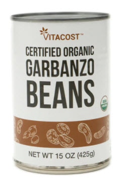 Vitacost Certified Organic Garbanzo Beans | Vitacost.com/blog