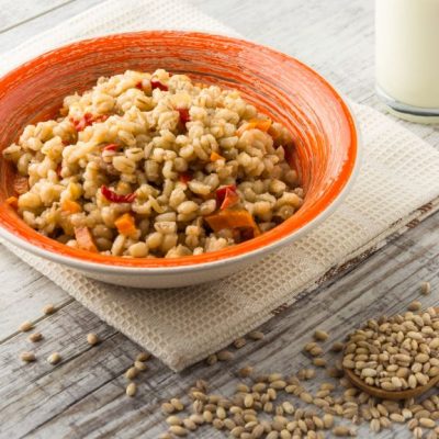 Barley Salad in orange bowl | Vitacost.com/blog