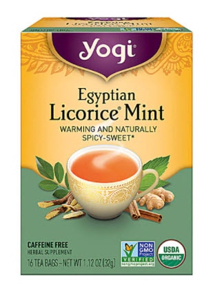 Yogi Herbal Tea Caffeine Free Egyptian Licorice Mint | Vitacost.com/blog