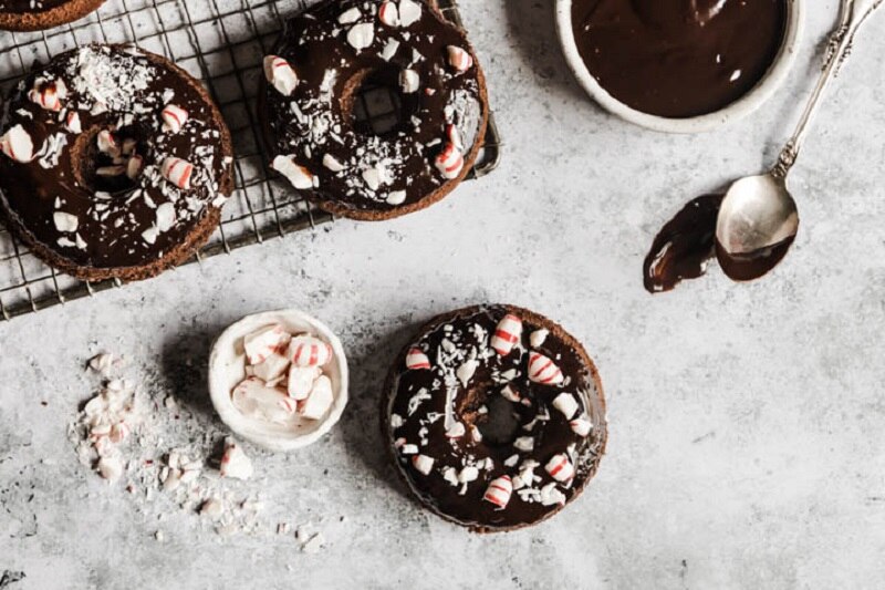 Gluten-Free Chocolate Peppermint Cake Donuts | Vitacost.com/Blog