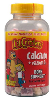 L'il Critters Calcium + D3 Bone Support Fun Swirled  L'il Critters Calcium + D3 Bone Support Fun Swirled | Vitacost.com/blog
