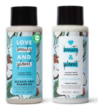 Love Beauty and Planet Coconut Water & Mimosa Flower Shampoo & Conditioner | Vitacost.com/blog