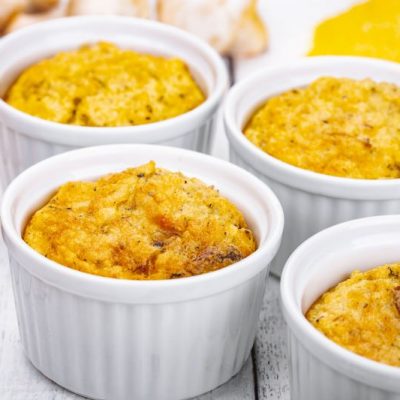 Baked Polenta in White Ramekins | Vitacost.com/blog