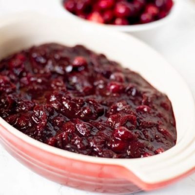 Cranberry Sauce in White Serving Dish | Vitacost.com/blog