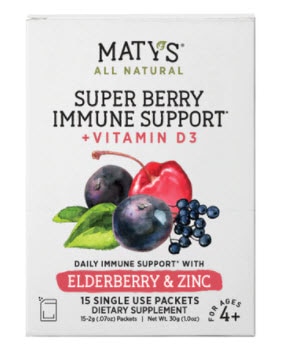 Maty's All Natural Super Berry Immune Support plus Vitamin D3 | Vitacost.com/blog
