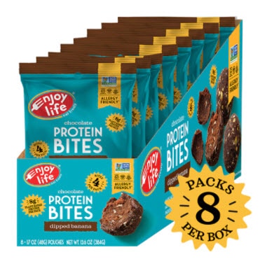 Enjoy Life Chocolate Protein Bites Gluten Free Allergy Friendly Dipped Banana | Vitacost.com/blog