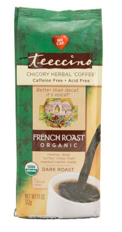 Teeccino Organic Chicory Herbal Coffee Alternative Caffeine Free French Dark Roast | Vitacost.com/blog