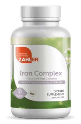 Zahler Iron Complex Non-Constipating Formula | Vitacost.com/blog