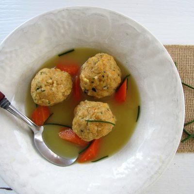 Homemade Sweet Potato Matzo Balls in Veggie Soup | Vitacost.com/Blog