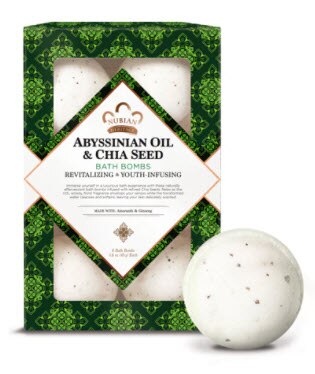 Nubian Heritage Bath Bomb Abyssinian Oil & Chia Seed | Vitacost.com/blog