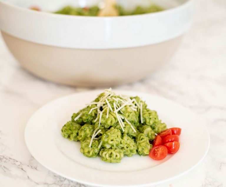 Vegan Matcha & Spinach Pesto Pasta Recipe Vitacost Blog