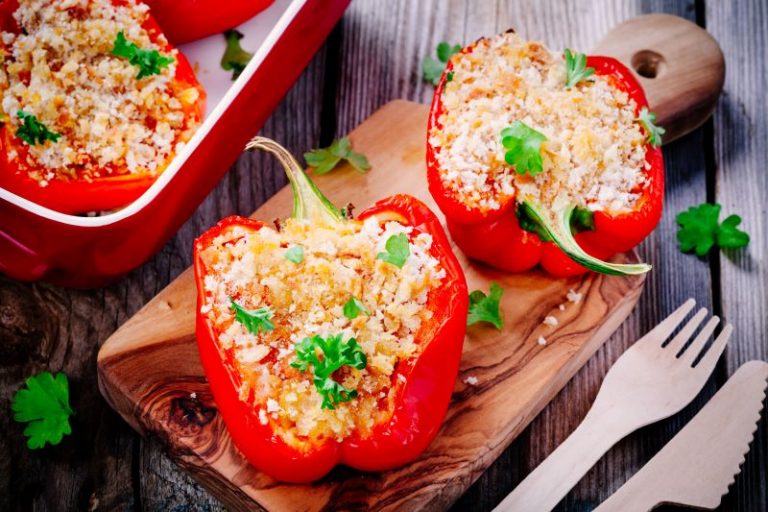 Quinoa & Veggie Healthy Stuffed Bell Peppers Vitacost Blog