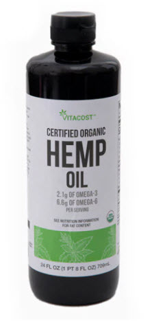 Vitacost Certified Organic Hemp Oil | Vitacost.com/blog