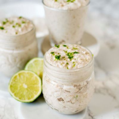 Key Lime Pie Overnight Oats Vegan Recipe in Jars with Lime | Vitacost.com/blog