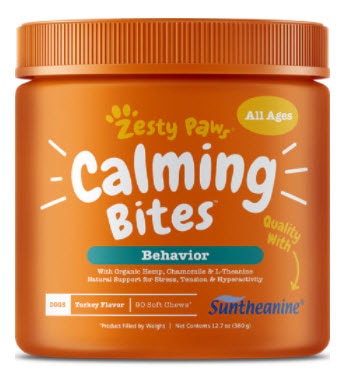 Zesty Paw Calming Bites Dog Supplement Turkey | VItacost.com/blog