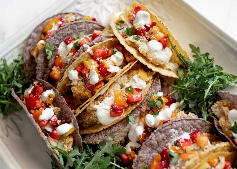 Crispy Fish Tacos with Strawberry-Pineapple Salsa | Vitacost.com/blog