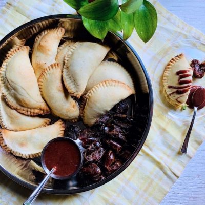 Potato & Pea Vegan Empanadas with Coconut-Date Sauce |Vitacost.com/blog