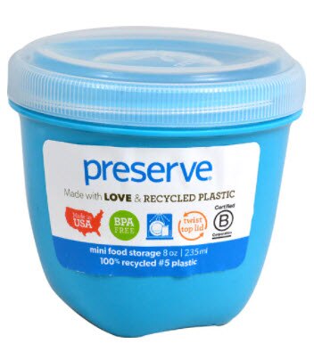 Preserve Food Storage Container Round Mini Aqua | Vitacost.com/blog