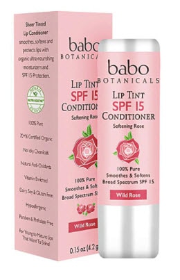Babo Botanicals Lip Tint SPF 15 Wild Rose | Vitacost.com/blog