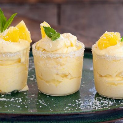 Copycat Frozen Pineapple Whip in Three Glasses | Vitacost.com/blog
