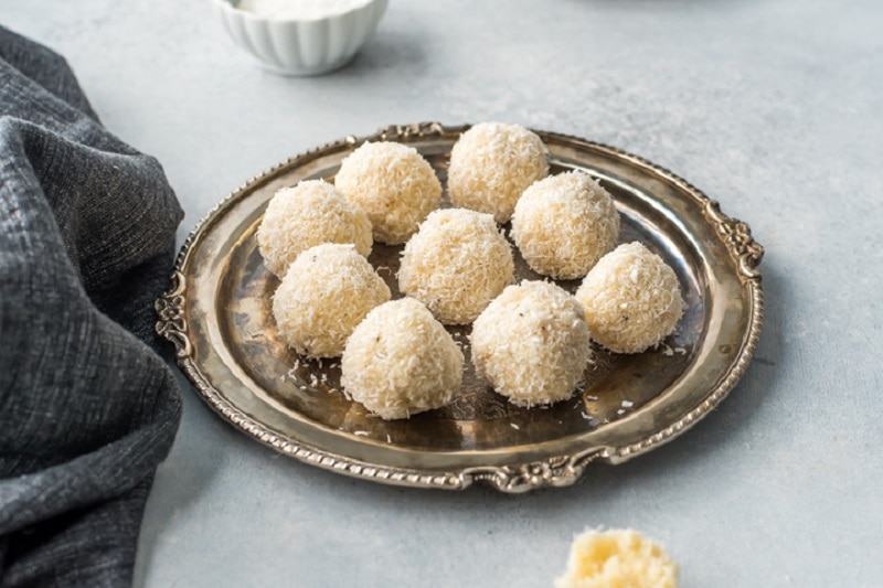 Homemade Coconut Balls on Plate | Vitacost.com/Blog