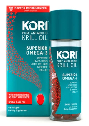 Kori Pure Antarctic Krill Oil Omega-3 | Vitacost.com/blog