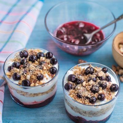 Homemade Peanut Butter & Jelly Parfait with Granola and Berries | Vitacost.com/Blog